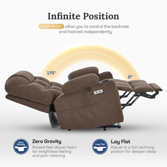 Brown 6012 recliner infinite recline positions.