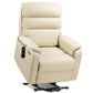 **Dual Motor Lay Flat Power Lift Recliner with Massage and Heat T6011 - Breathable Faux Leather