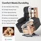 **Dual Motor Power Lift Chair Recliner T6015 - Plush Fabric, Dark Brown, Oversized