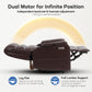 **Dual Motor Lay Flat Power Lift Recliner with Massage and Heat T6011 - Breathable Faux Leather