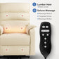 **Dual Motor Lay Flat Power Lift Recliner with Massage and Heat T6011 - Breathable Faux Leather