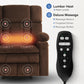**Dual Motor Power Lift Chair Recliner T6015 - Plush Fabric, Dark Brown, Oversized