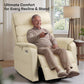 **Dual Motor Lay Flat Power Lift Recliner with Massage and Heat T6011 - Breathable Faux Leather