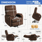 **Dual Motor Lay Flat Power Lift Recliner with Massage and Heat T6011 - Breathable Faux Leather