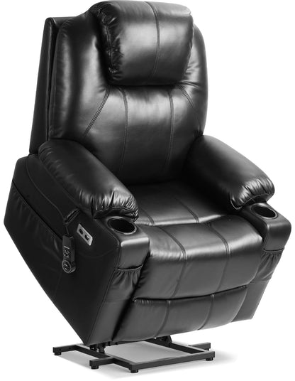 **Dual Motor Power Lift Recliner T6013 with Massage and Heat, Faux Leather