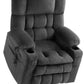 **Dual Motor Power Lift Chair Recliner T6015 - Plush Fabric, Dark Brown, Oversized