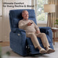 **Dual Motor Lay Flat Power Lift Recliner with Massage and Heat T6011 - Breathable Faux Leather