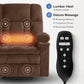 **Dual Motor Power Lift Chair Recliner T6015 - Plush Fabric, Dark Brown, Oversized