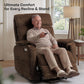 **Dual Motor Lay Flat Power Lift Recliner with Massage and Heat T6011 - Breathable Faux Leather