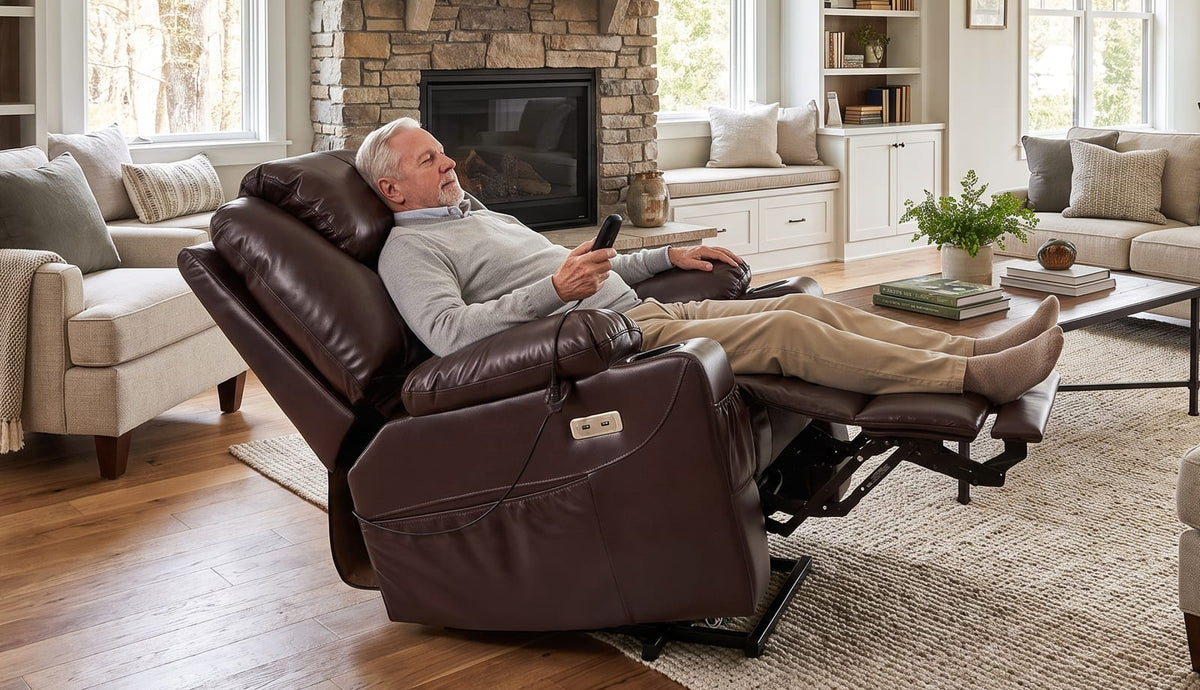 Lift chair in a living room